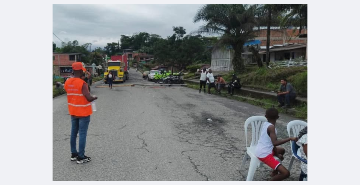 Situación de tensión en la vía a Buenaventura y el paso hacia el puerto de Aguadulce.