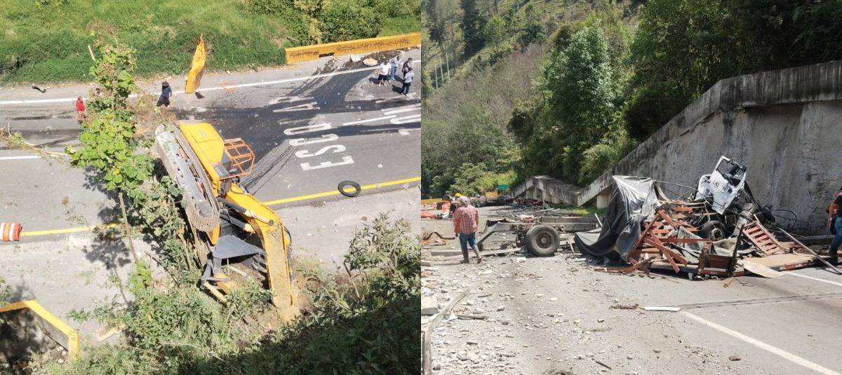 Accidente en la vía Calarcá - Cajamarca