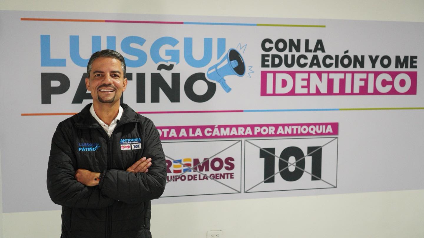 Luis Guillermo Patiño Aristizábal es el jefe del Movimiento Creemos en la lista de la Cámara de Representantes por Antioquia.