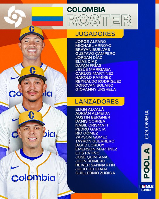 Colombia define su roster para afrontar el Clásico Mundial de Béisbol 2026