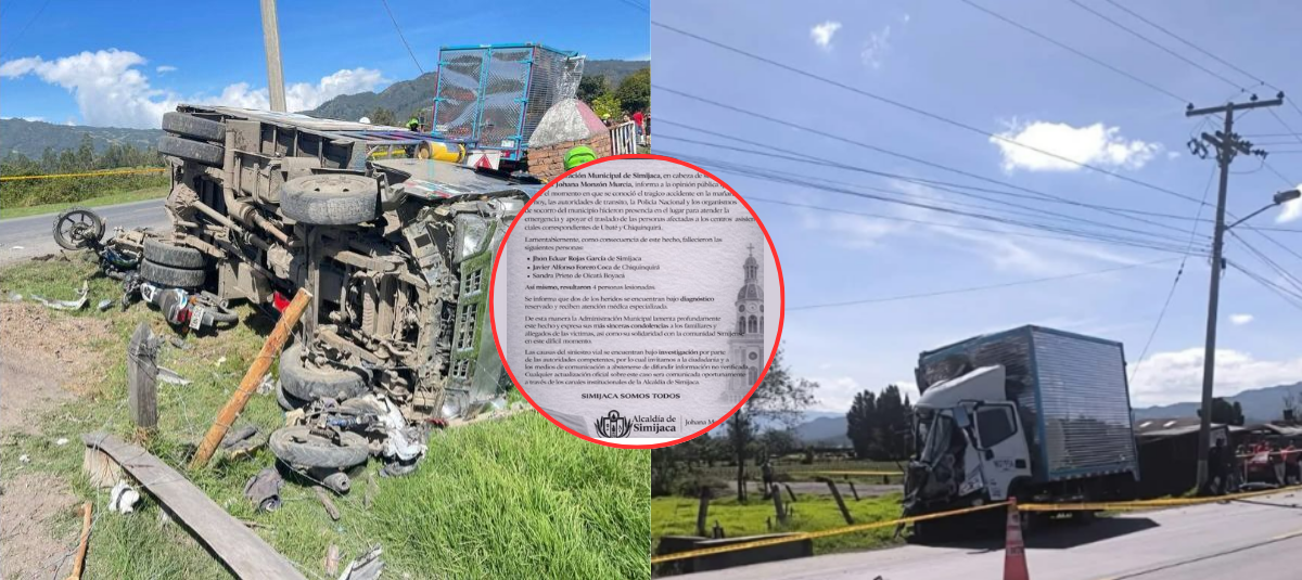 Comunicado con la identidad de las víctimas en accidente.