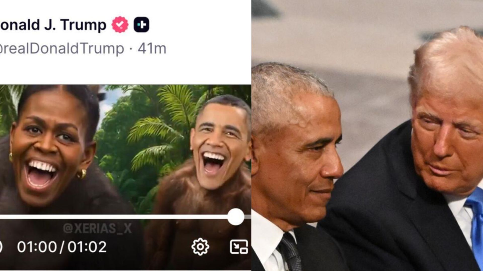 Donald Trump  y Barack Obama.