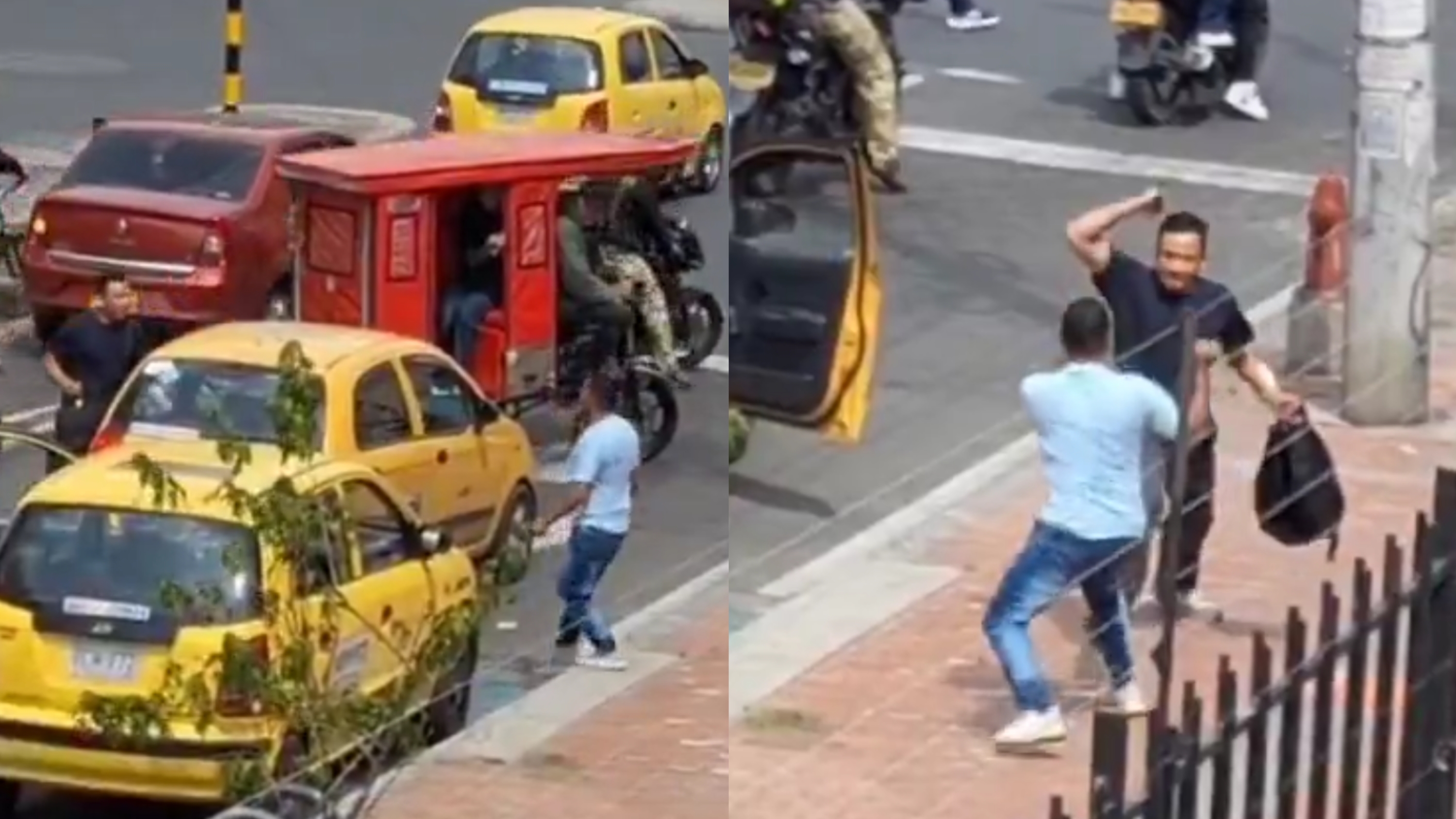 Taxistas se pelearon a cuchillo en Bogotá