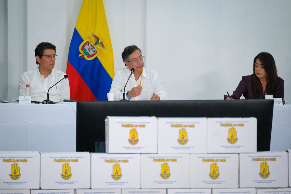 El presidente Gustavo Petro en consejo de ministros en Córdoba.