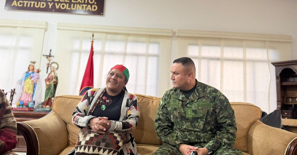 Senadora Aída Quilcué tras ser liberada