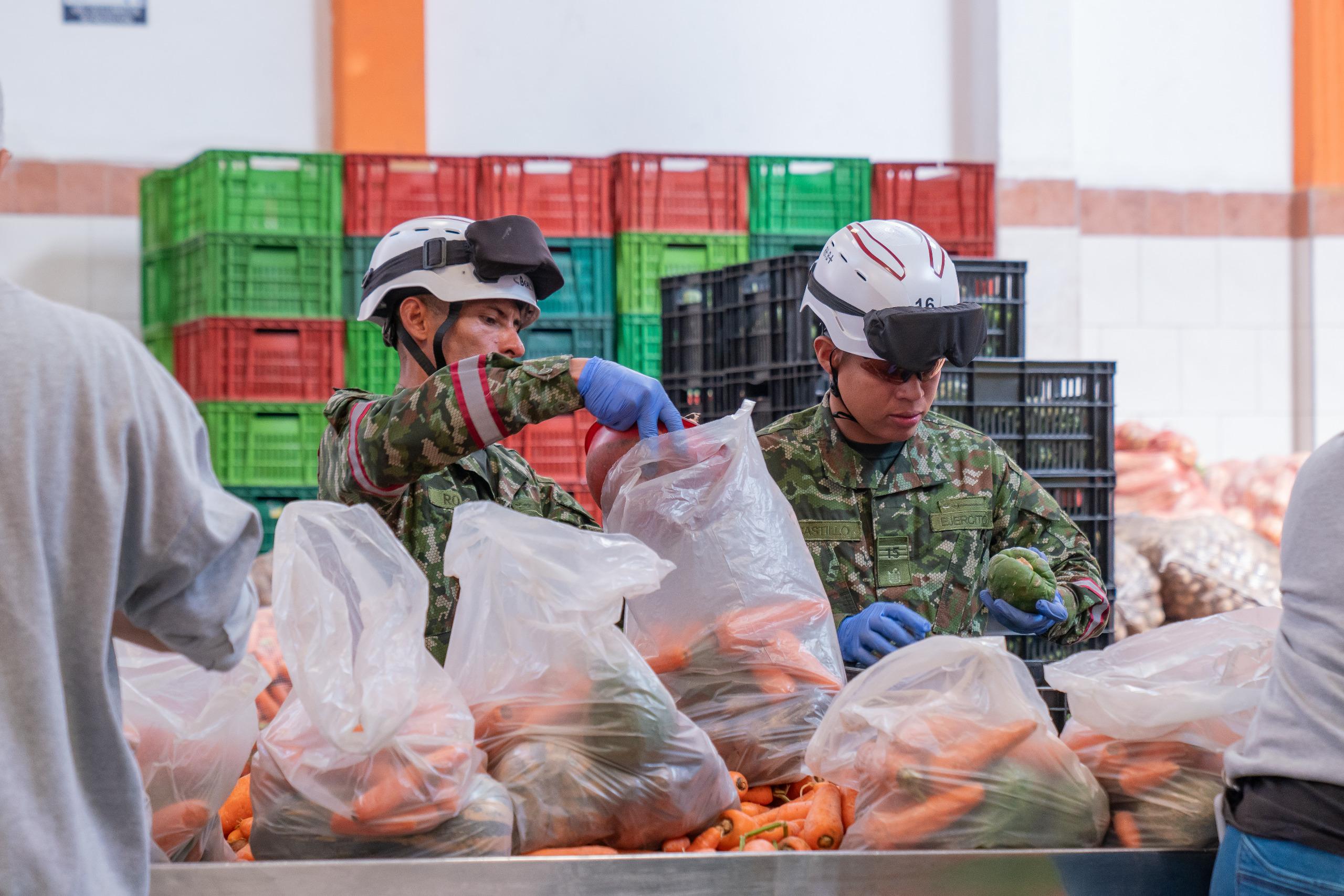 Soldados del batallón de ingenieros.