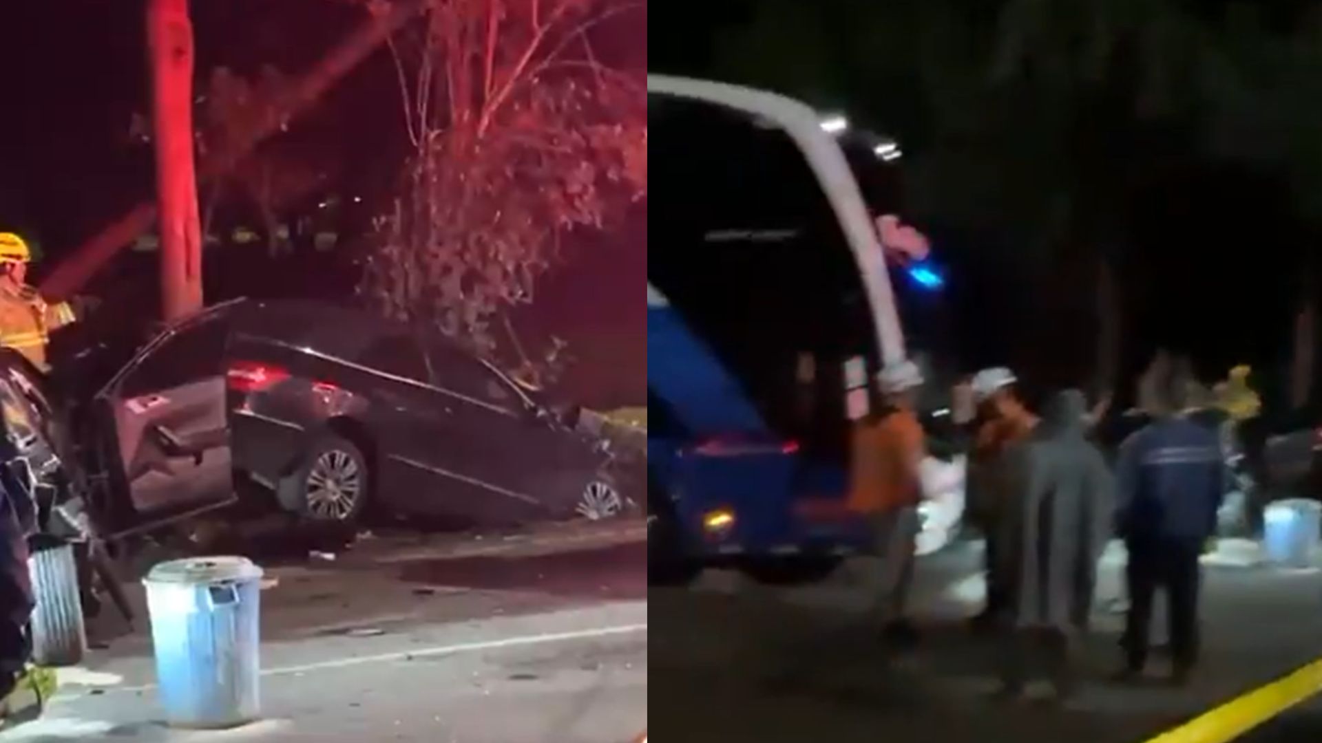 Accidente en la Autopista Norte de Bogotá.