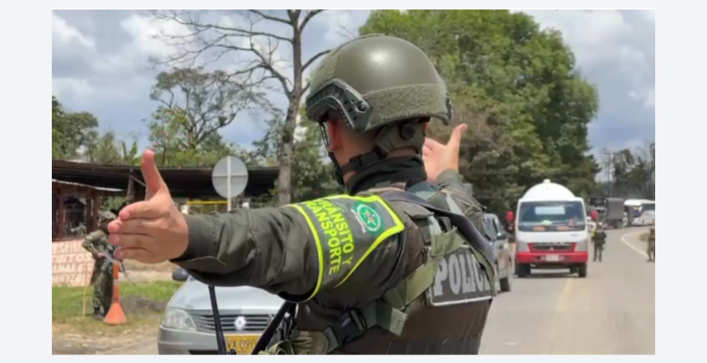 Controles de la Policía Cauca en la vía Panamericana, en esta región.