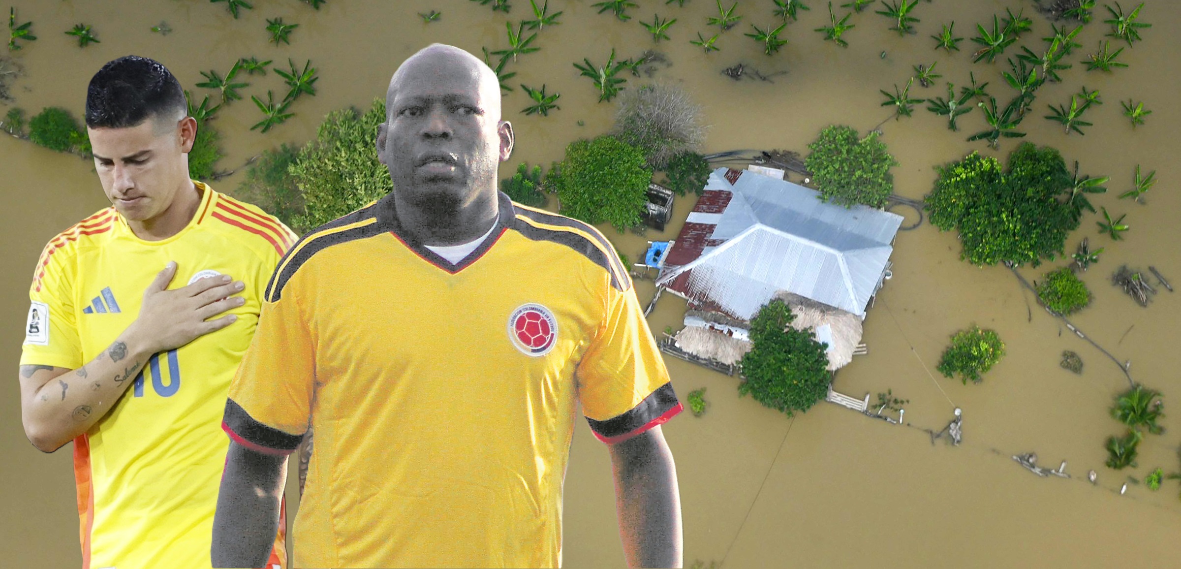 James Rodríguez y Faustino Asprilla