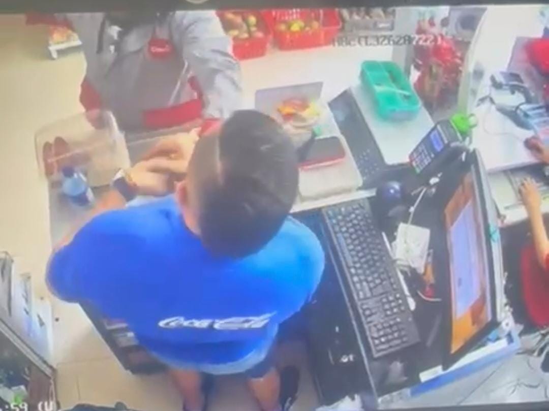 Momento del atraco en Bucaramanga