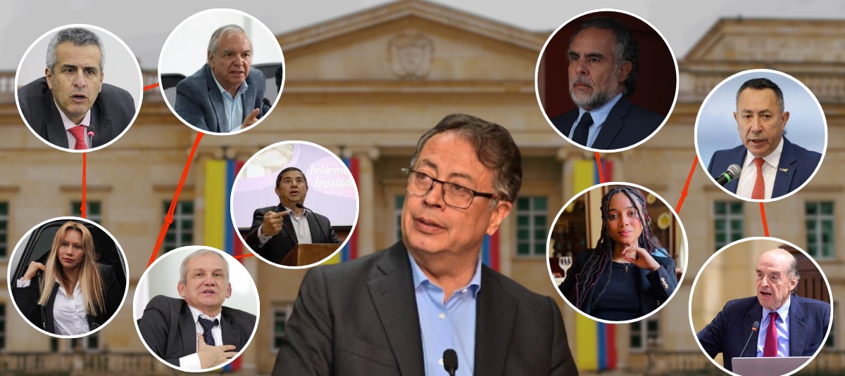 Gustavo Petro y varios de sus alfiles