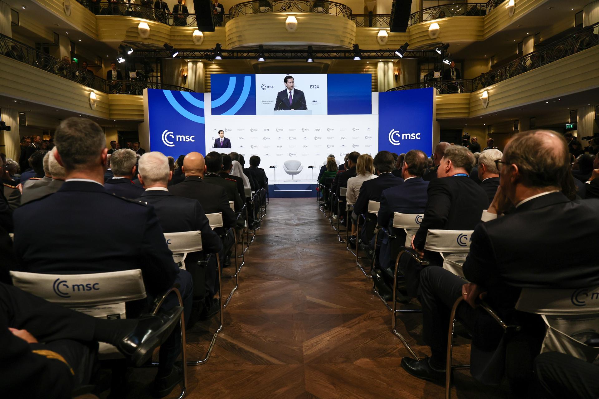 Marco Rubio durante la Conferencia de Seguridad de Múnich.