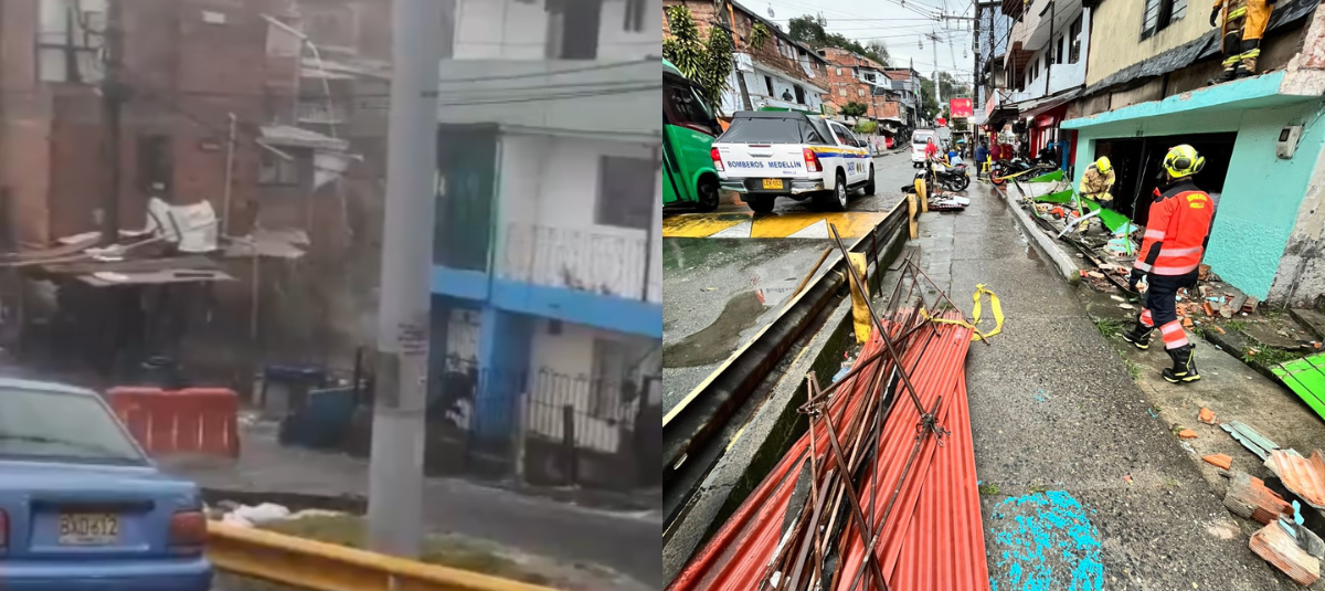 Inundaciones y caída de árboles por tormenta eléctrica en Medellín: