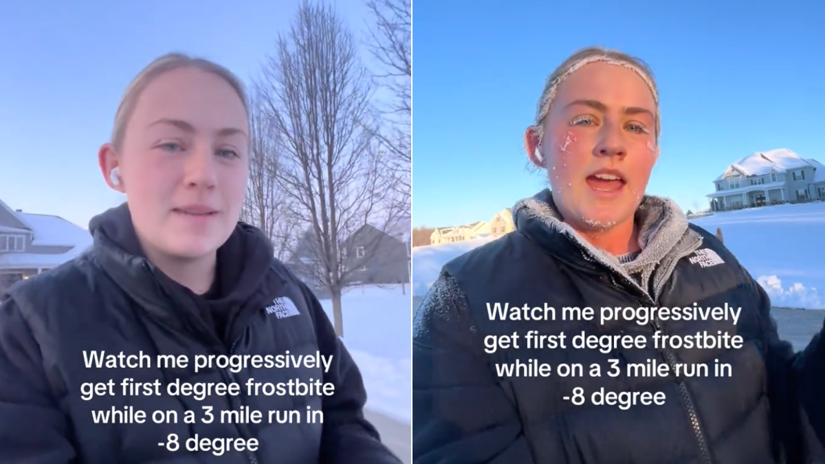Joven se vuelve viral tras correr 35 minutos a -8 °C