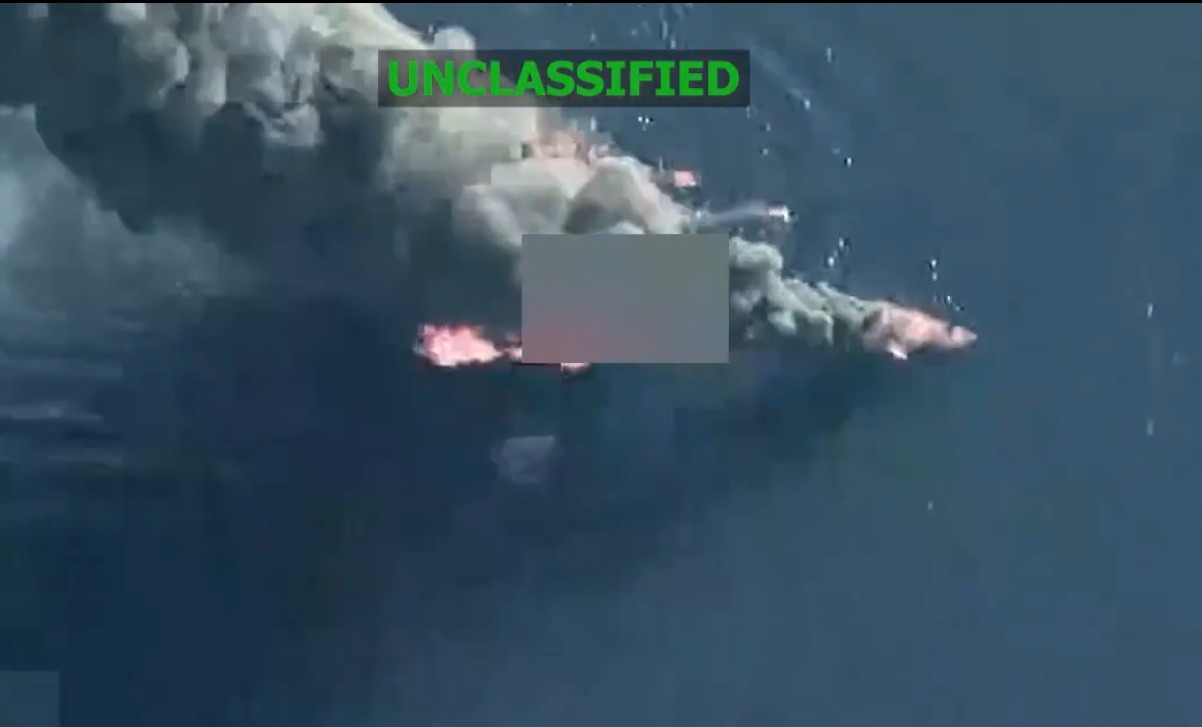 Ataque de Estados Unidos a presuntas narcolanchas el martes 16 de febrero.