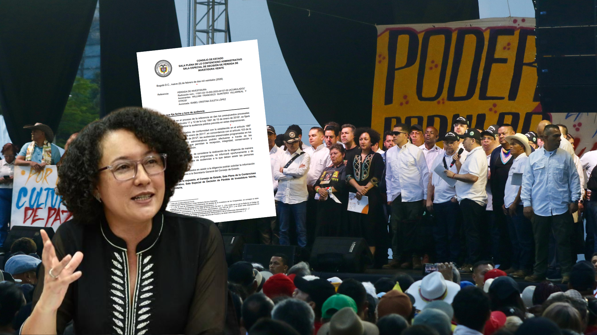 El Consejo de Estado citó a la senadora Isabel Zuleta una audiencia de pérdida de investidura por 'el tarimazo'.