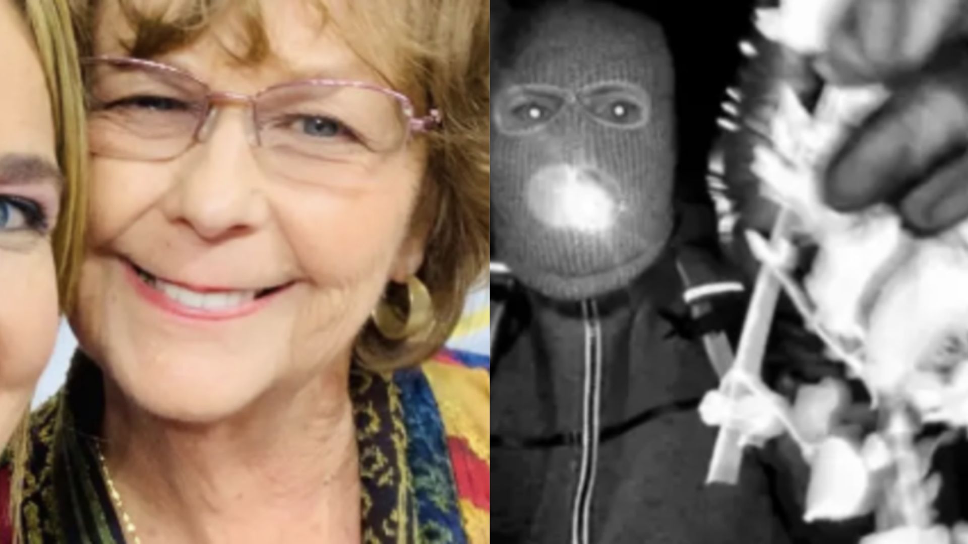 El hombre utilizó unas flores del césped para tapar la cámara.