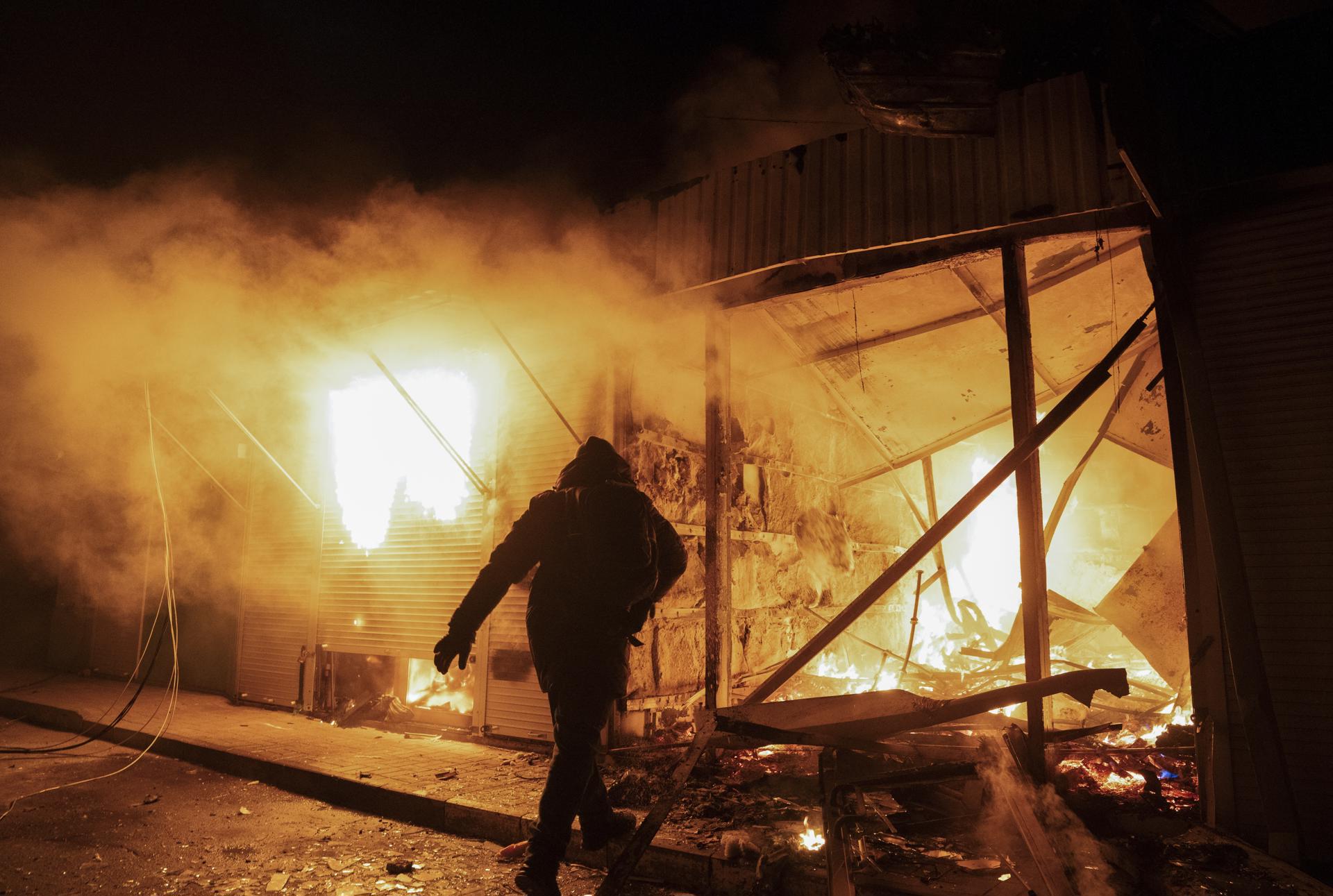 Ataques de drones rusos contra el mercado central de Kramatorsk, Ucrania