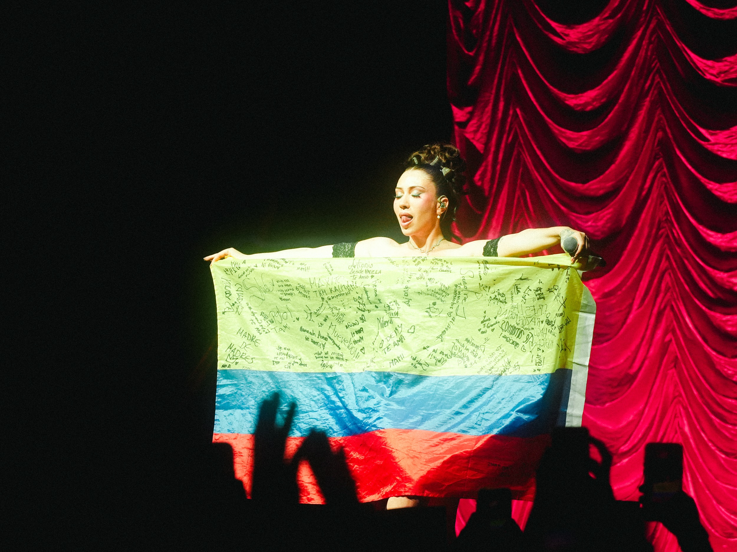 Kali Uchis durante su concierto en el Movistar Arena, de Bogotá, el 19 de febrero de 2026.