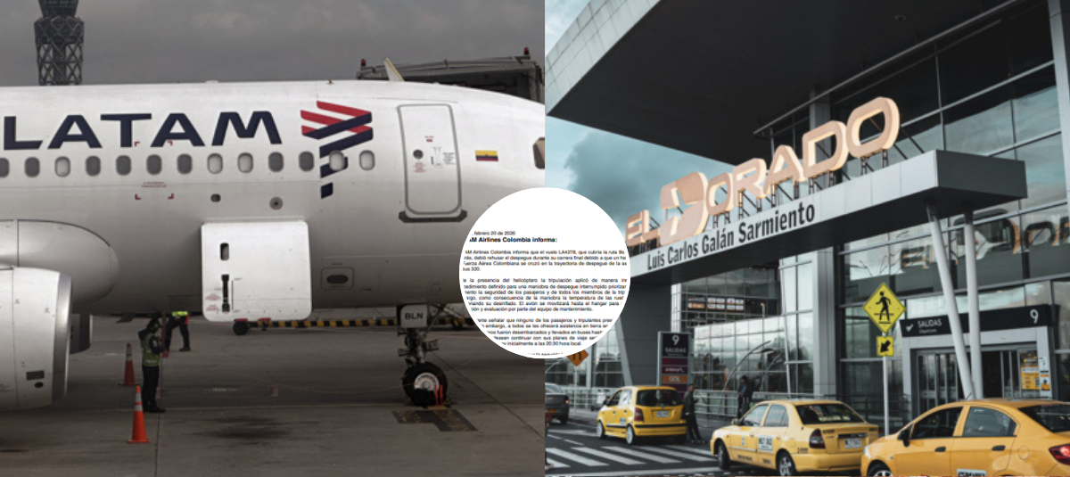 Emergencia en el Aeropuerto El Dorado en Bogotá por helicóptero de la Fuerza Aérea Colombiana que se cruzó en despegue de avión de Latam