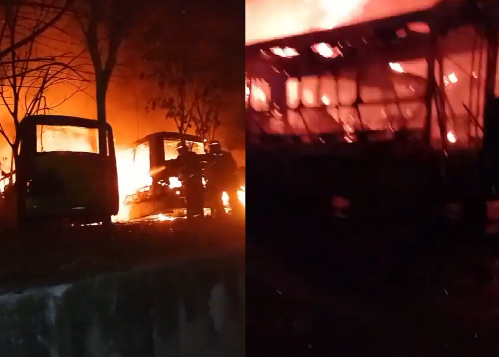 Autobuses calcinados Metrolínea