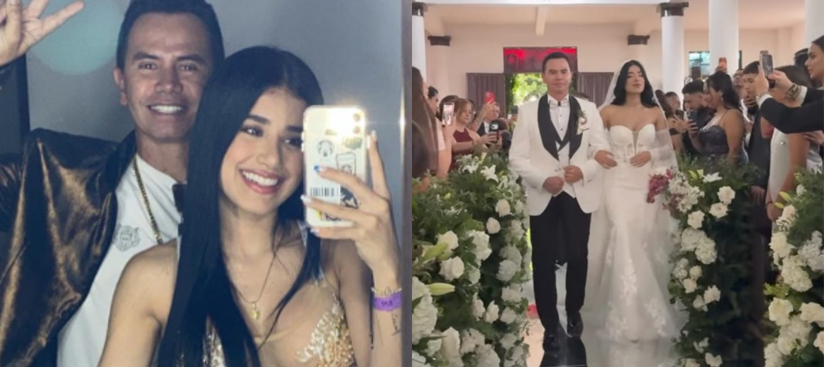 Jhonny Rivera y su esposa, Jenny López