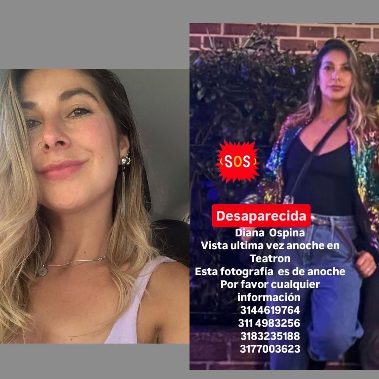 Diana Ospina, desaparecida en Bogotá.r