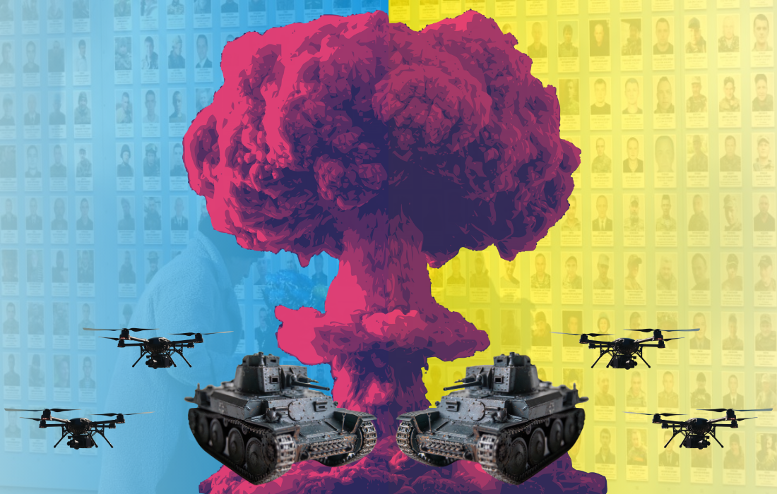 Collage Rusia- Ucrania / aniversario 4 años / guerra