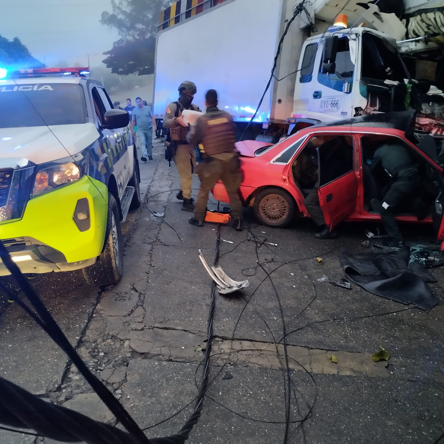 Accidente en la vía Panamericana, en zona de El Bordo.