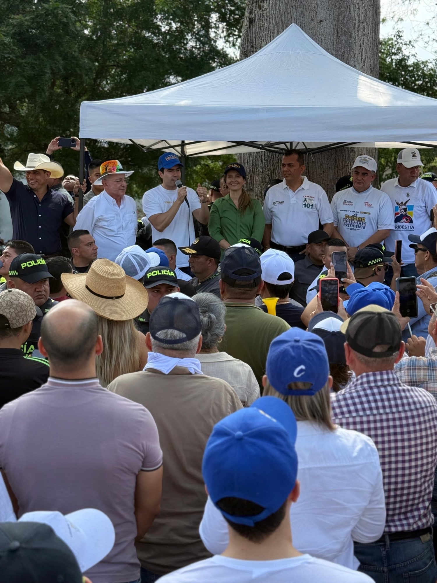 Expresidente Álvaro Uribe en Honda, Tolima.