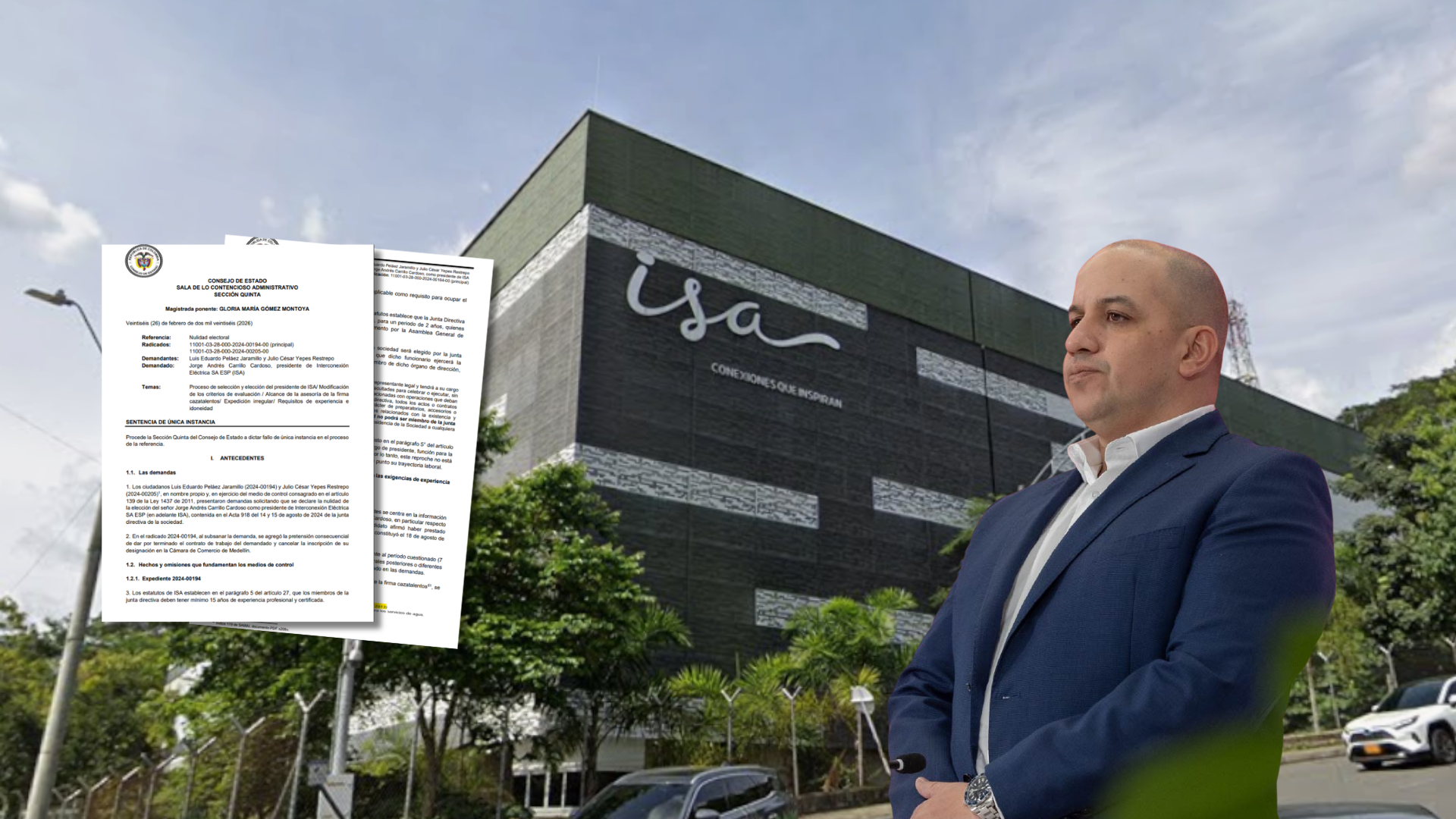 La Sala Quinta del Consejo de Estado tumbó la elección de Jorge Carrillo como presidente de ISA tras ser demandada en 2024 por irregularidades procesales.