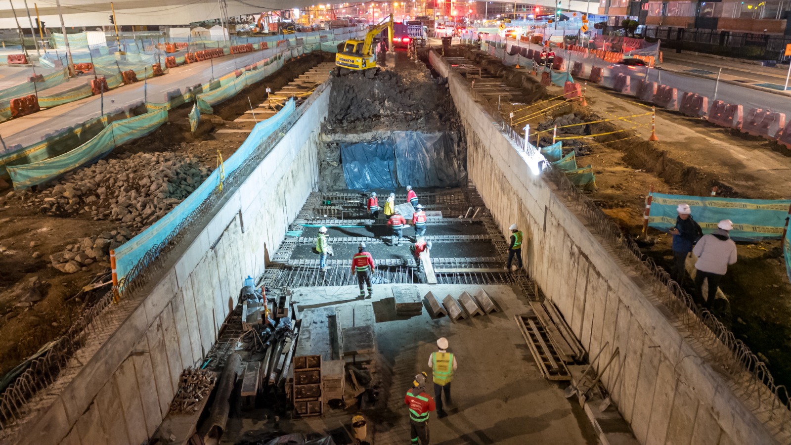 Deprimido de la av. Suba con calle 100, en el norte de Bogotá