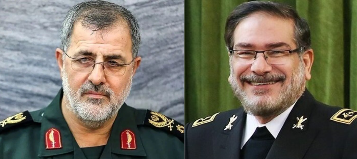 El comandante en jefe de la Guardia Revolucionaria de Irán, el general Mohamad Pakpur, y el secretario del Consejo de Defensa, Ali Shamjani, en los ataques de Estados Unidos e Israel,