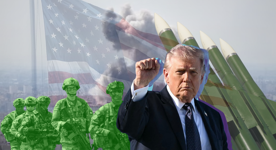 Collage Donals Trump / Estados Unidos / ataque a Irán / soldados