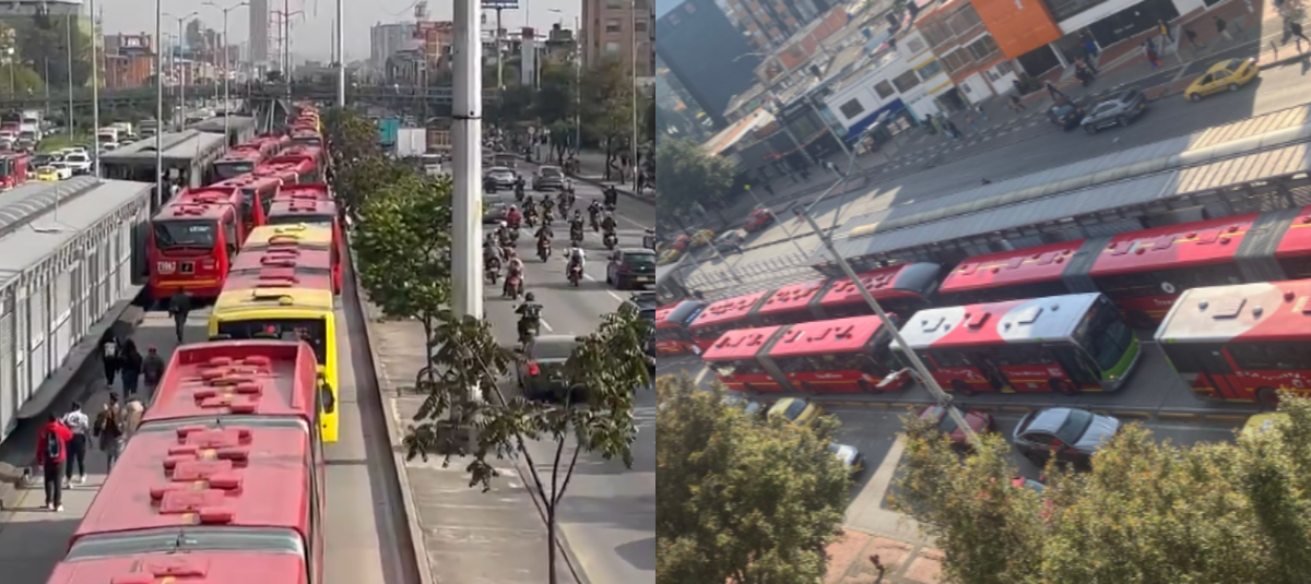 Caos en operación de TransMilenio tras manifestaciones.