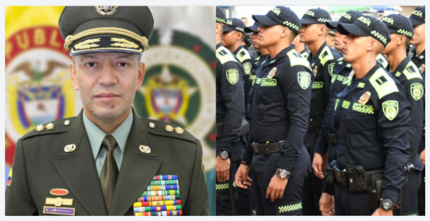 El general de brigada Herbert Luguiy Benavídez Valderrama llega a la Policía de Cali.