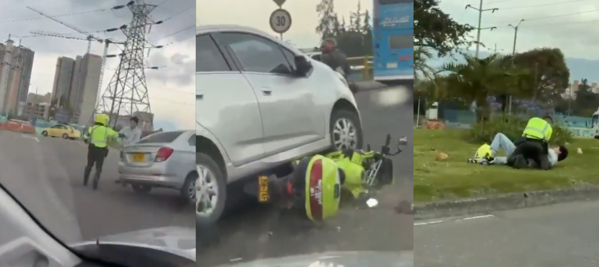 Agente de tránsito arrollado