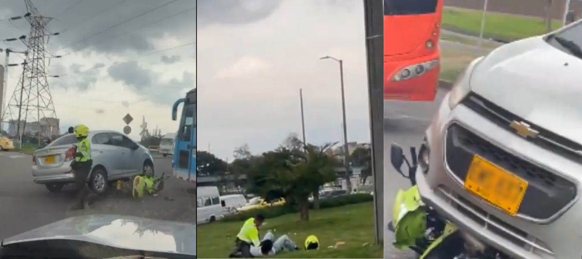 Estos son los comparandos del carro que atropelló a agente de tránsito en Bogotá