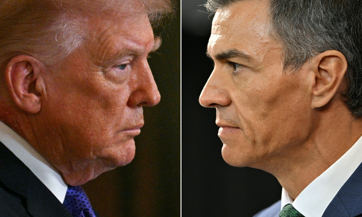 El jefe de Gobierno de España, Pedro Sánchez, y el presidente de EE. UU., Donald Trump.