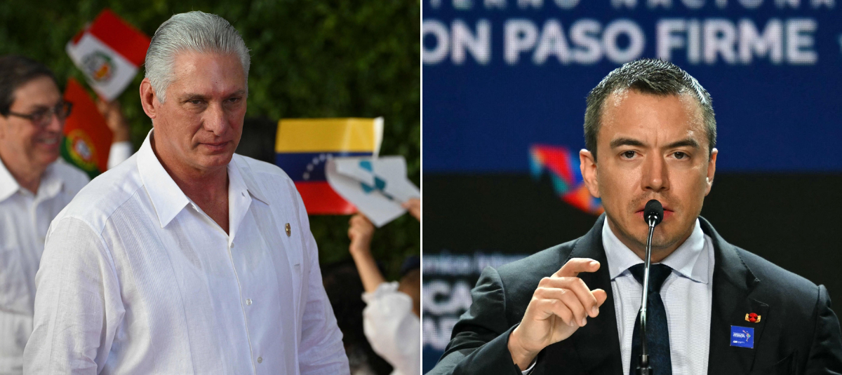 Miguel Díaz-Canel y Daniel Noboa