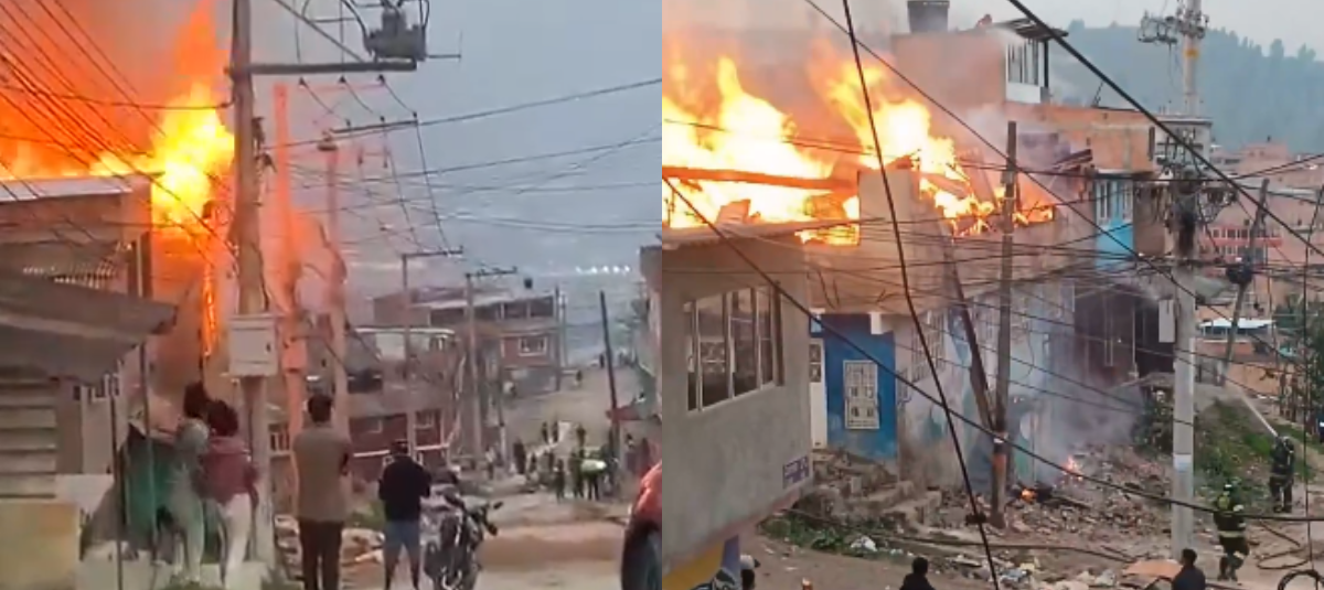 Grave incendio en Soacha.