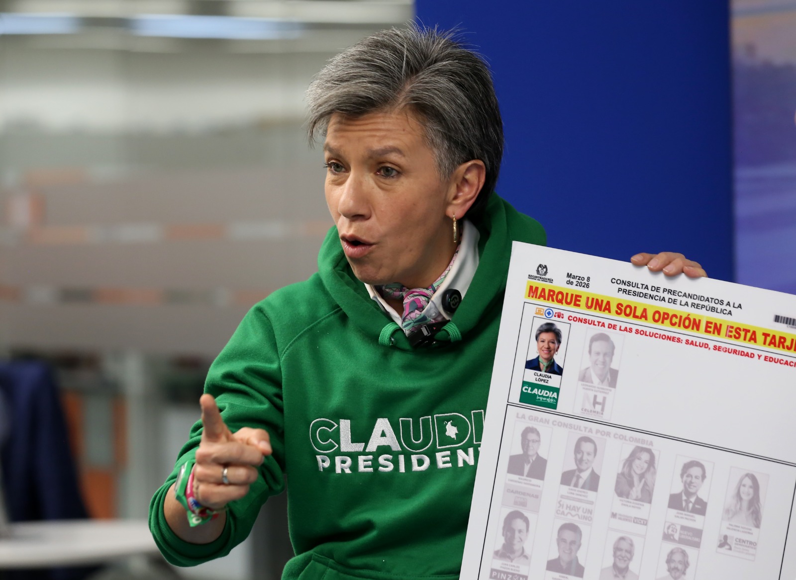 Claudia López en entrevista con EL TIEMPO.