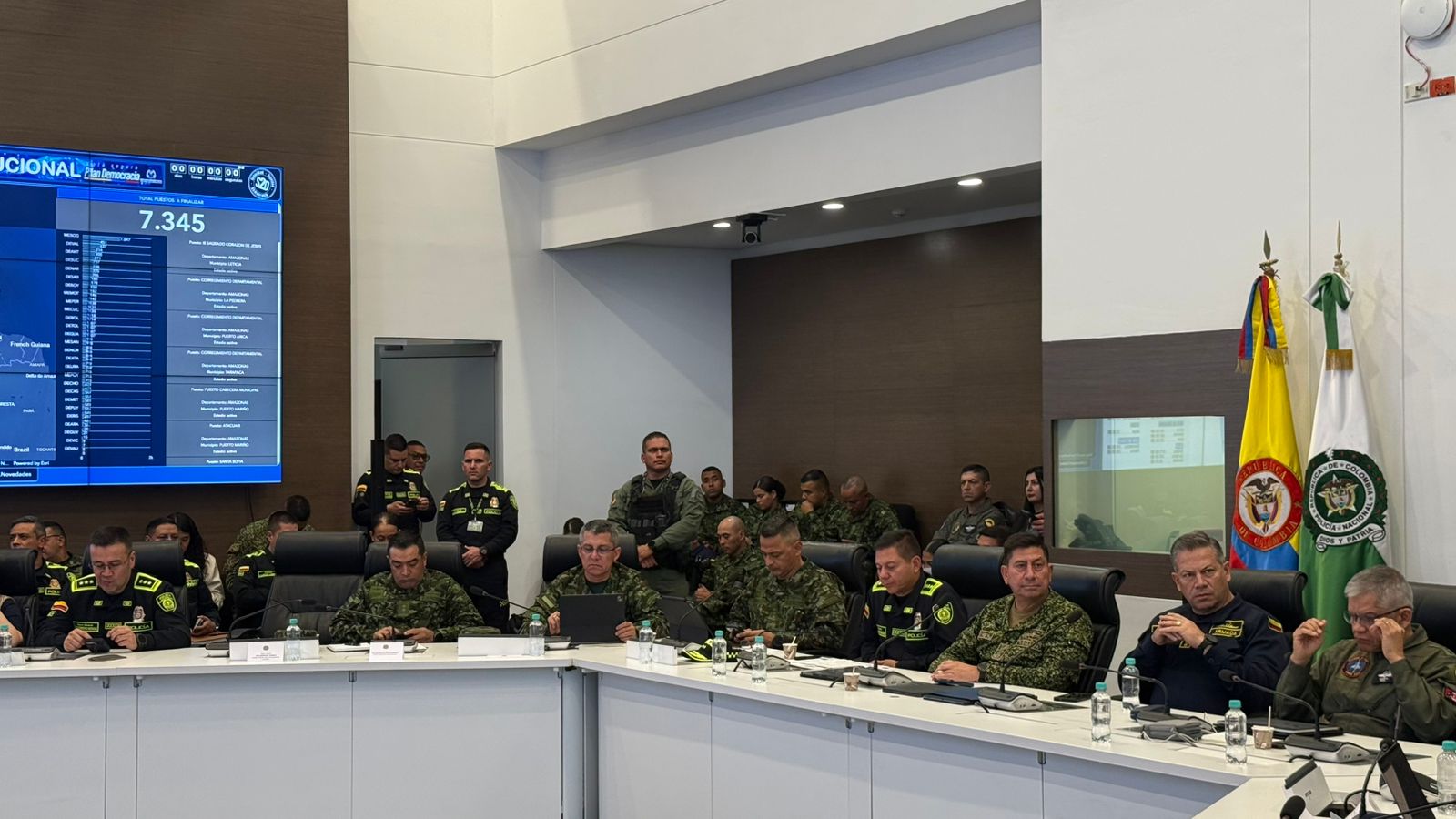 Cúpula de la Fuerza Pública entrega balance de la jornada electoral.