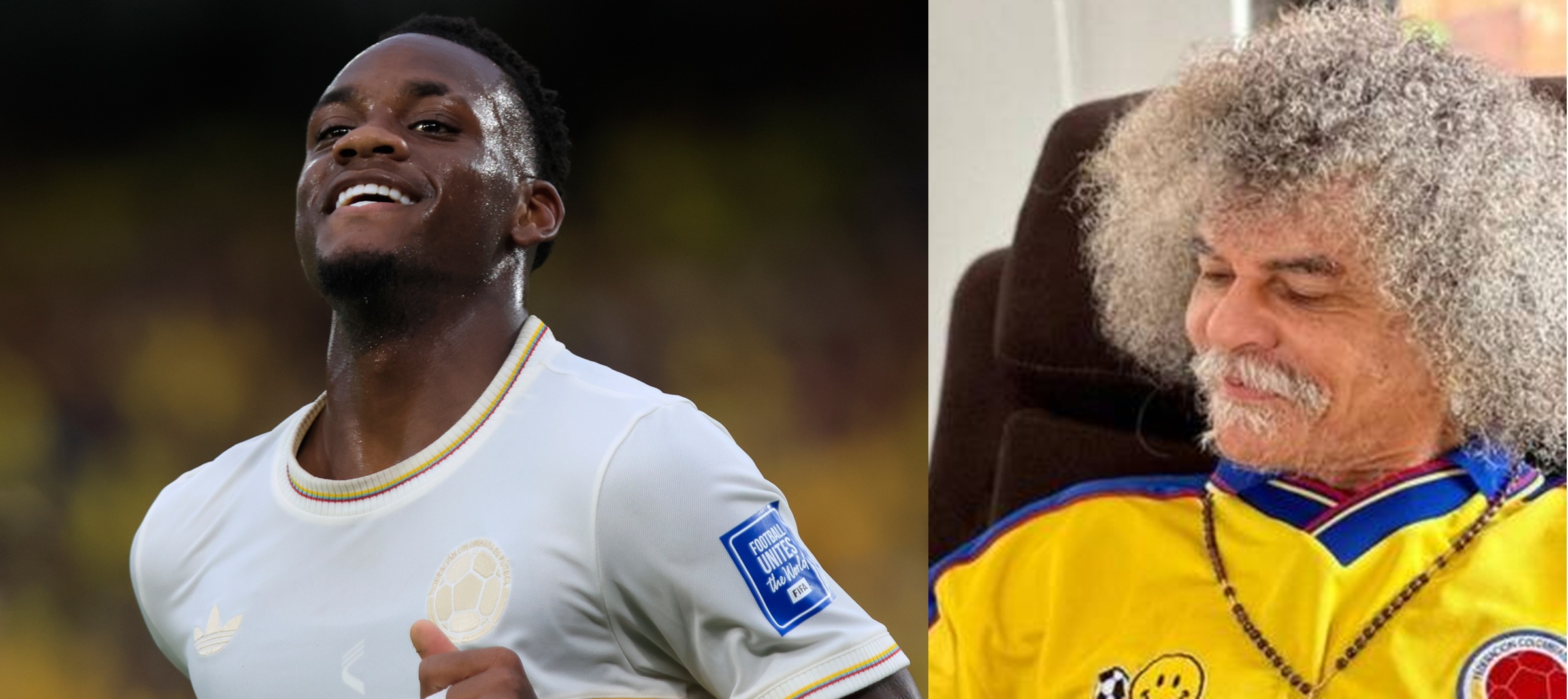 Jhon Durán y Carlos Valderrama