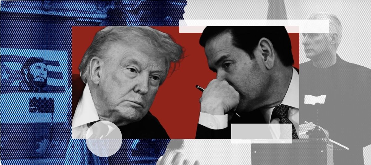 El presidente de Estados Unidos, Donald Trump, junto al secretario de Estado, Marco Rubio.