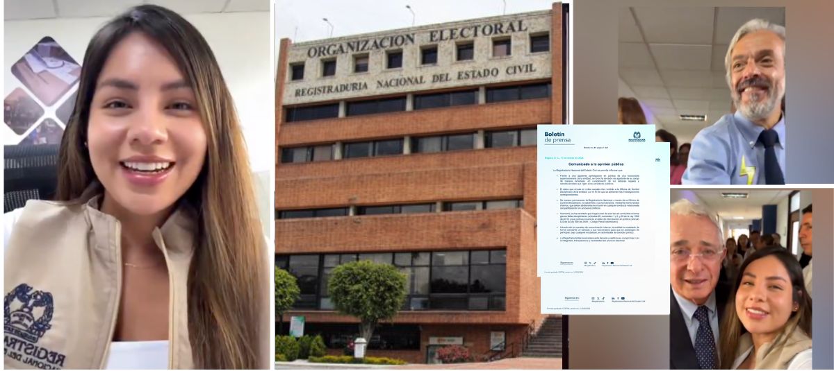 La funcionaria de la Registraduría señalada de participación en política.