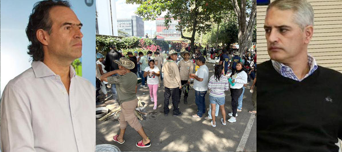 Minga indígena en Medellín: Andrés Julián Rendón y Gutiérrez denuncian instrumentalización de niños y exigencia de millonarios pagos
