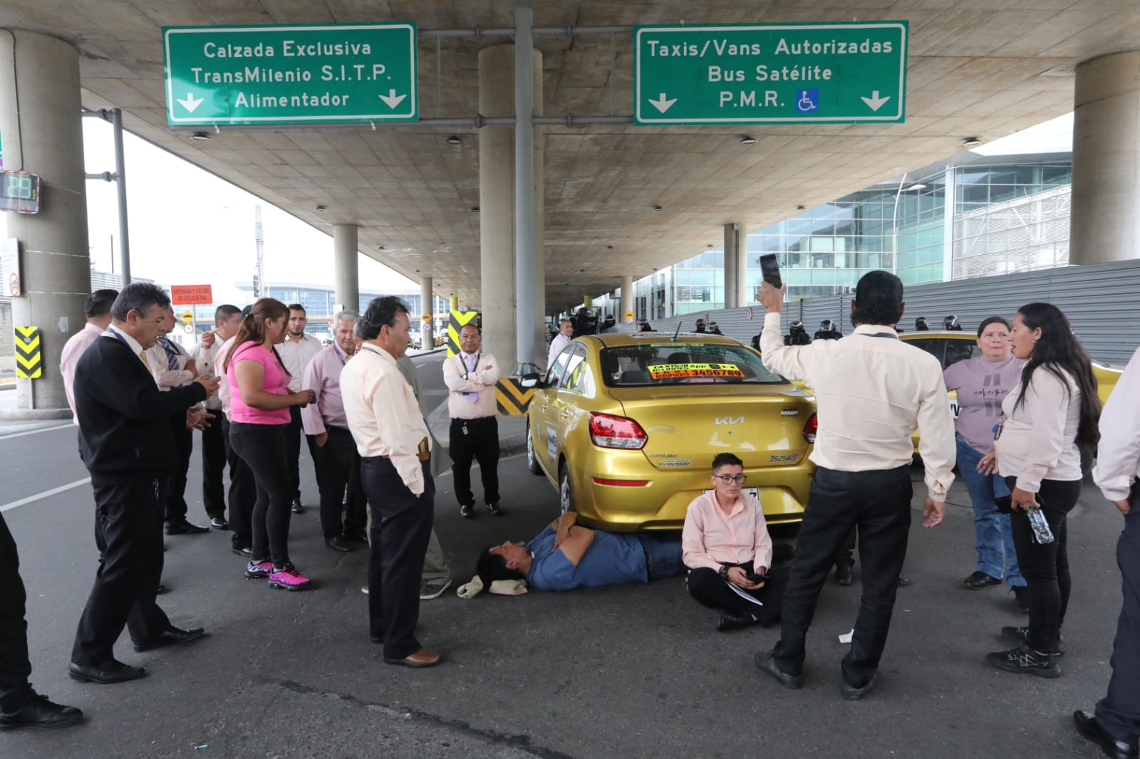 Manifestación de taxistas.