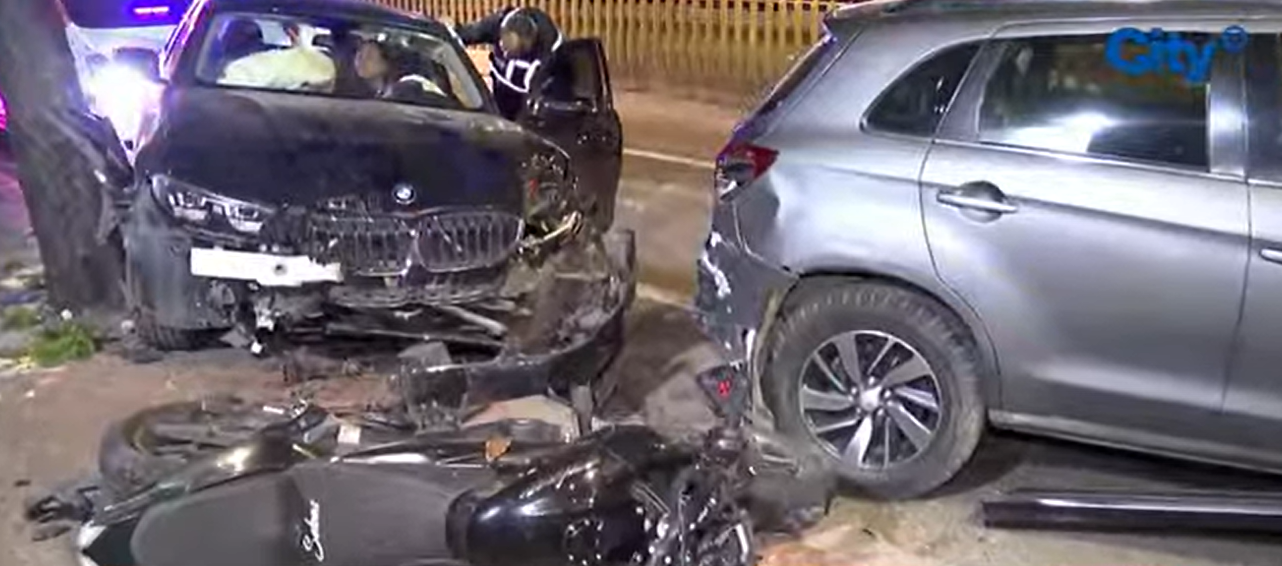 Se registró un aparatoso accidente múltiple en la avenida Caracas