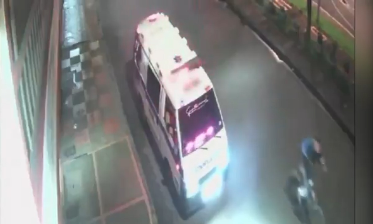 Ambulancia usada para cometer hurtos y secuestros en Bogotá.